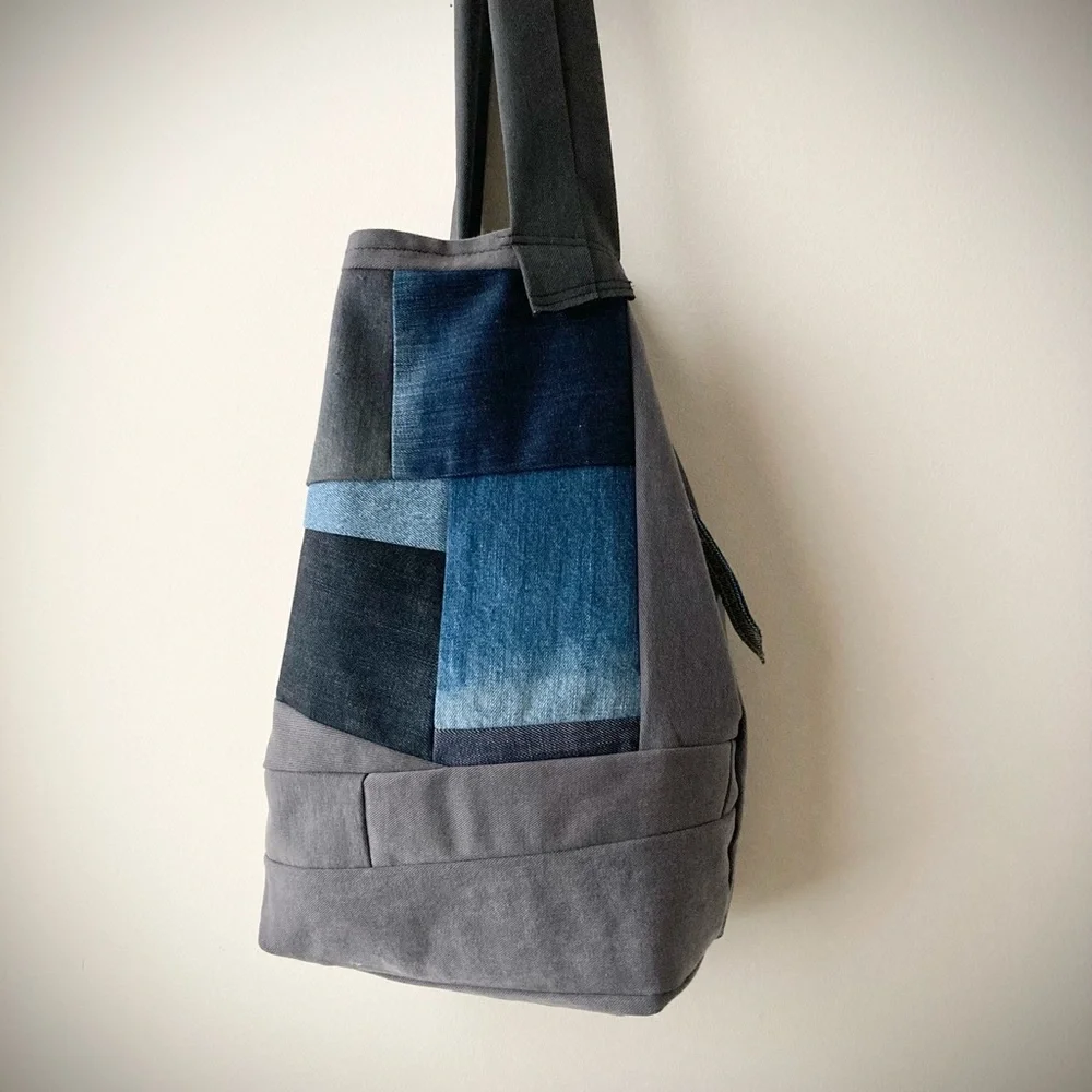 joodito origami cocoon sling crossbody hobo tote bag handbag japanese patchwork - Picture 7 of 10